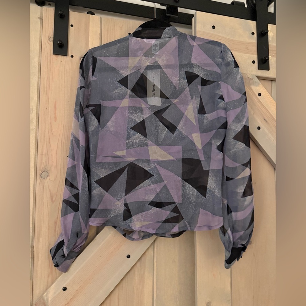 Diane Von Furstenberg Abstract Twist Front Blouse - Picture 5 of 5